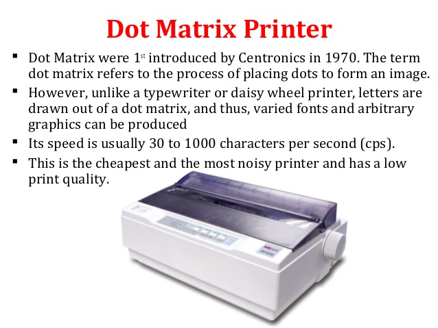 dot matrix impact printer